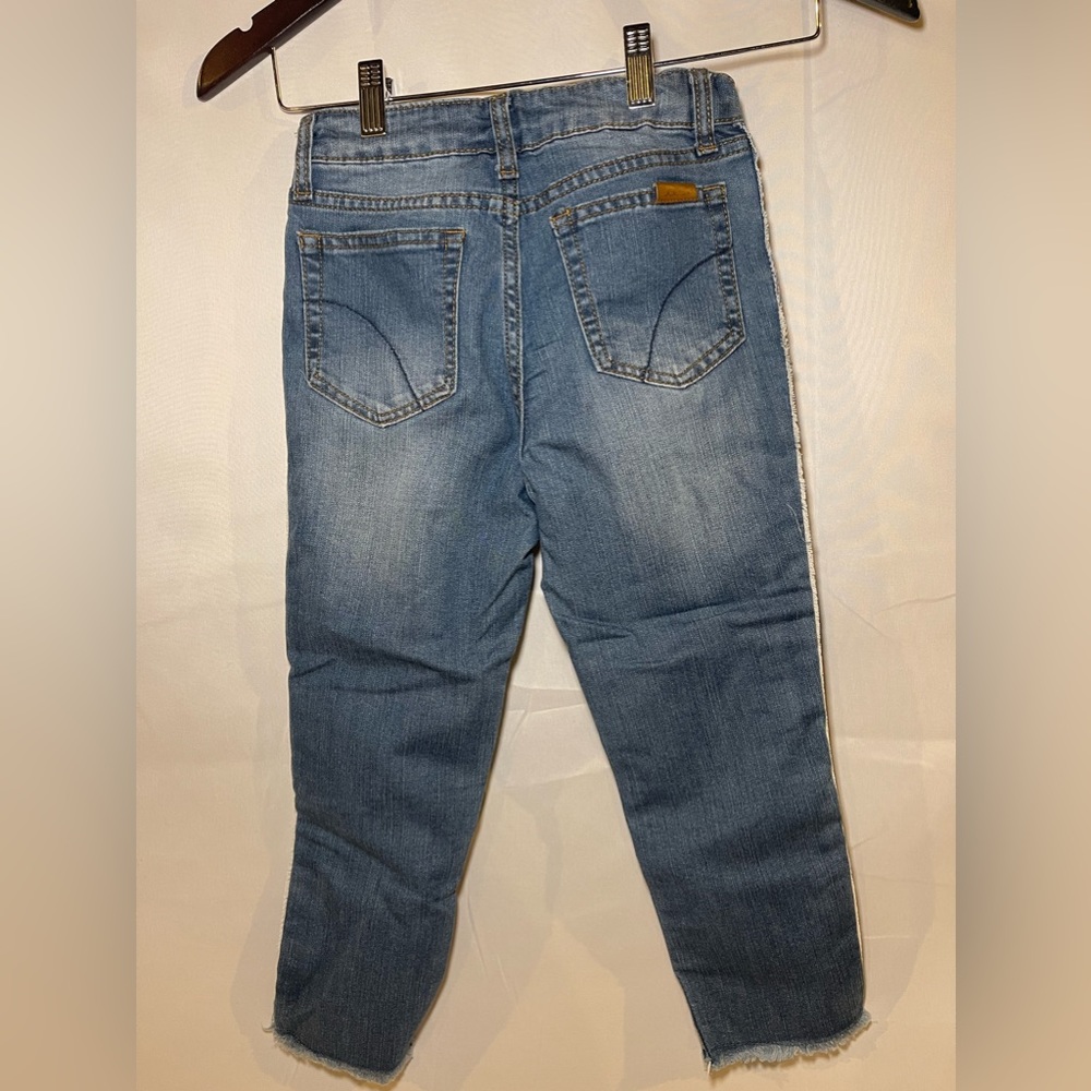Joe's Tuxedo Stripe Girls Cropped Denim Jeans Size 10 - Picture 2 of 9